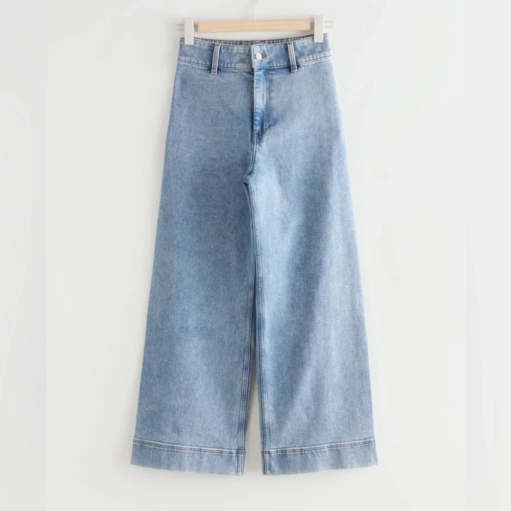 & other stories wide cropped denim jeans - Picture 3 of 7